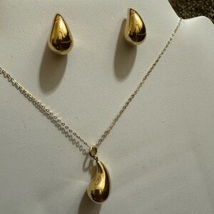 18k Real Gold - Teardrop half set - Dubai Gold